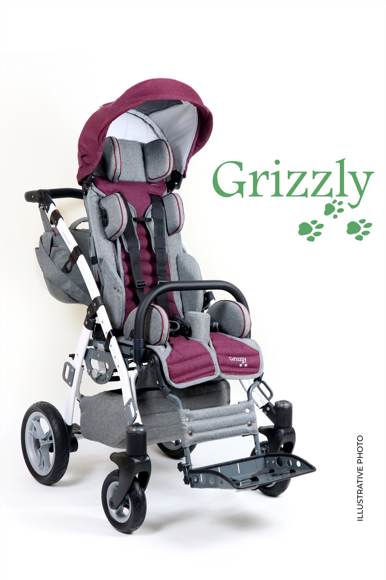 Grizzly stroller (burgundy)