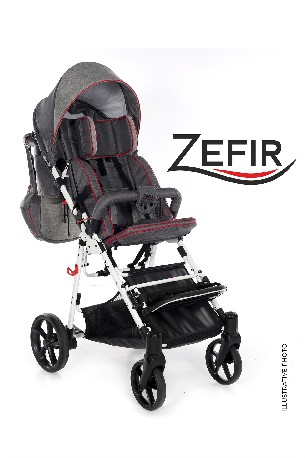 Zefir stroller white (SLIM wheels)