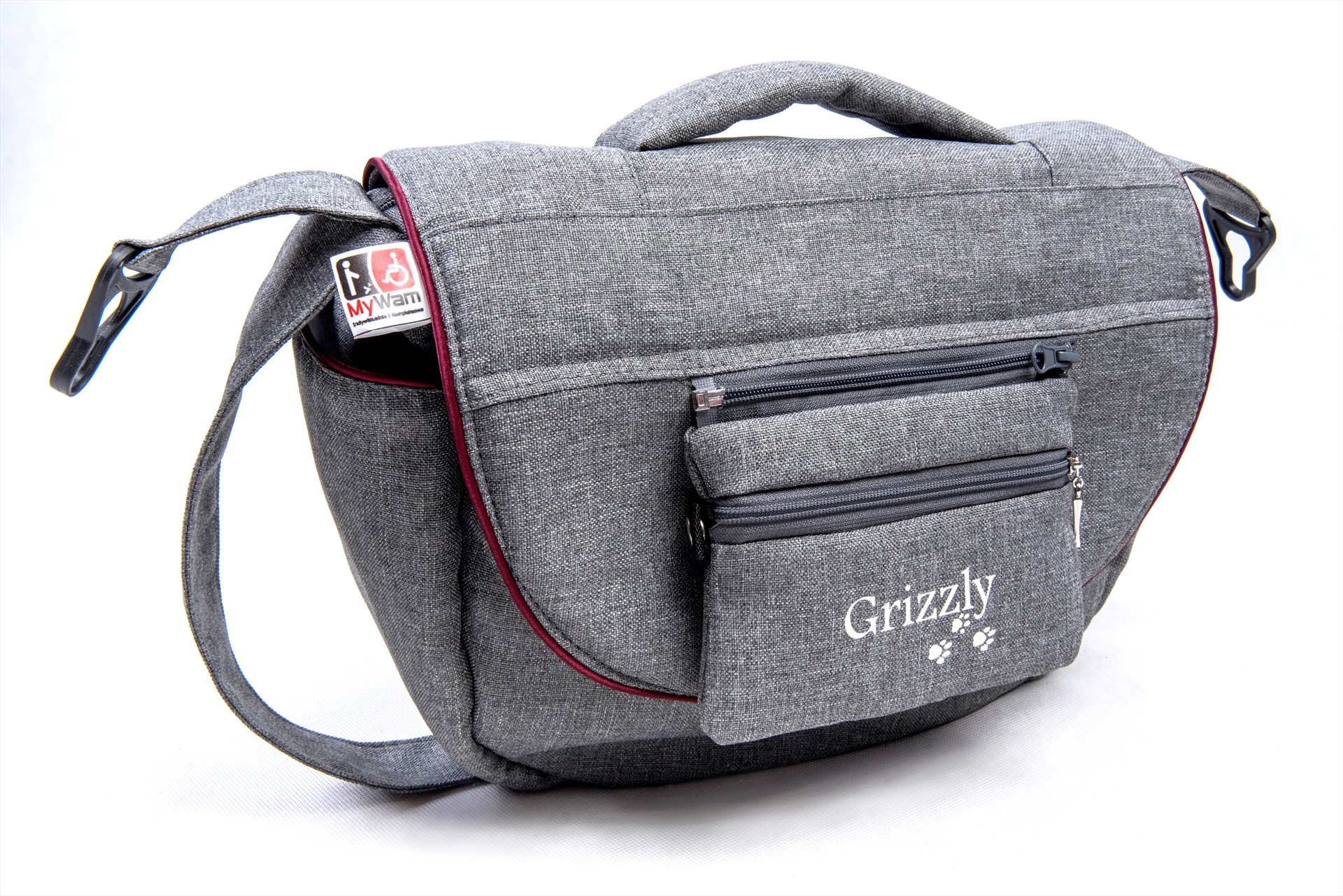 Travel bag (Grizzly/burgundy)